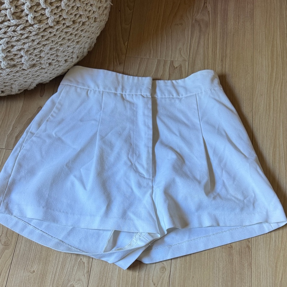 Musier Paris High Waist White Shorts